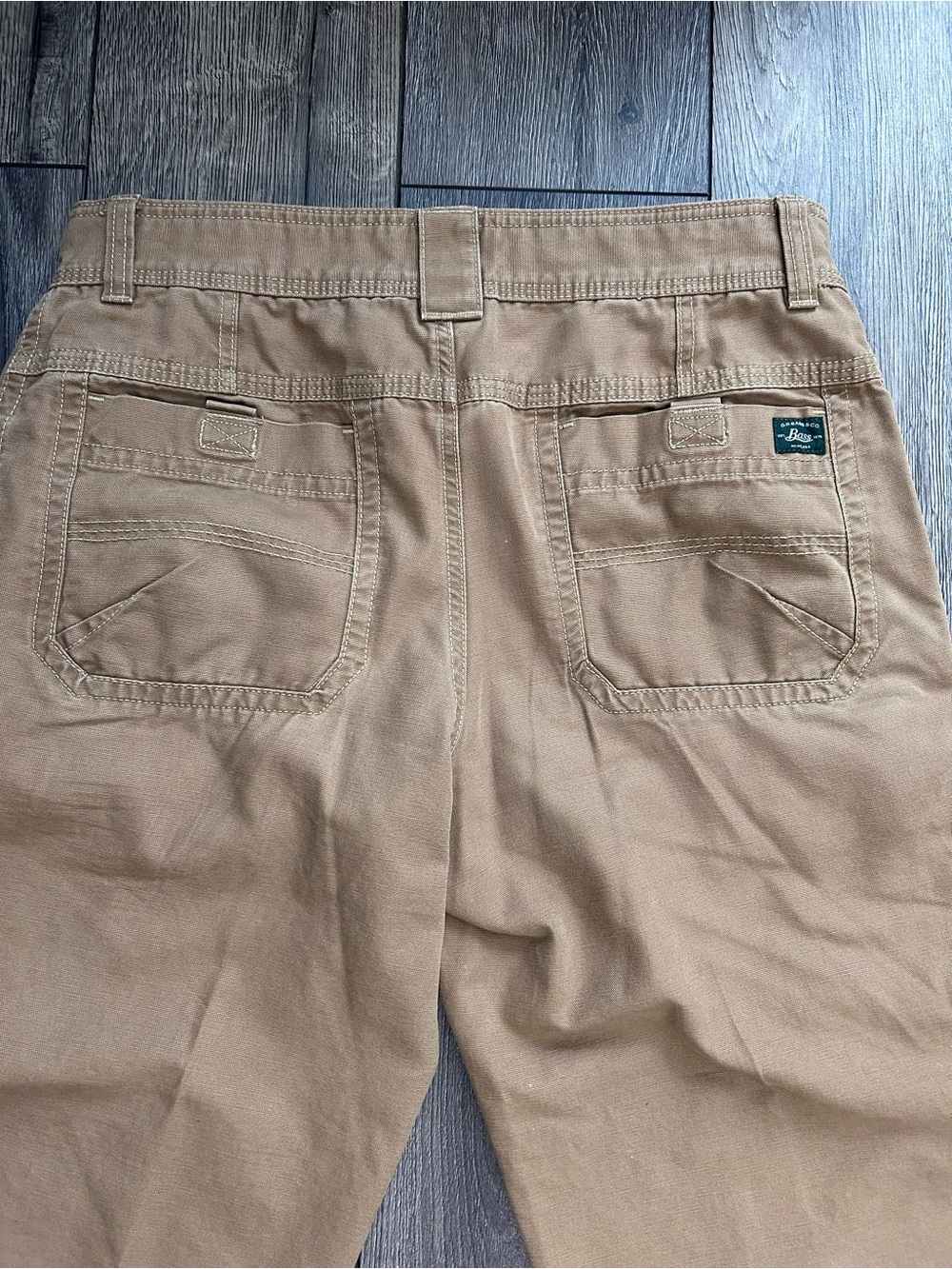 G.H. Bass Men’s Carpenter Pants 34x30 Khaki Tan Workwear Straight Leg NWOT - Picture 11 of 15